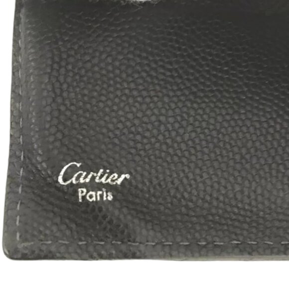 CARTIER: Black Leather & Logo  Wallet #010 - Picture 6 of 7